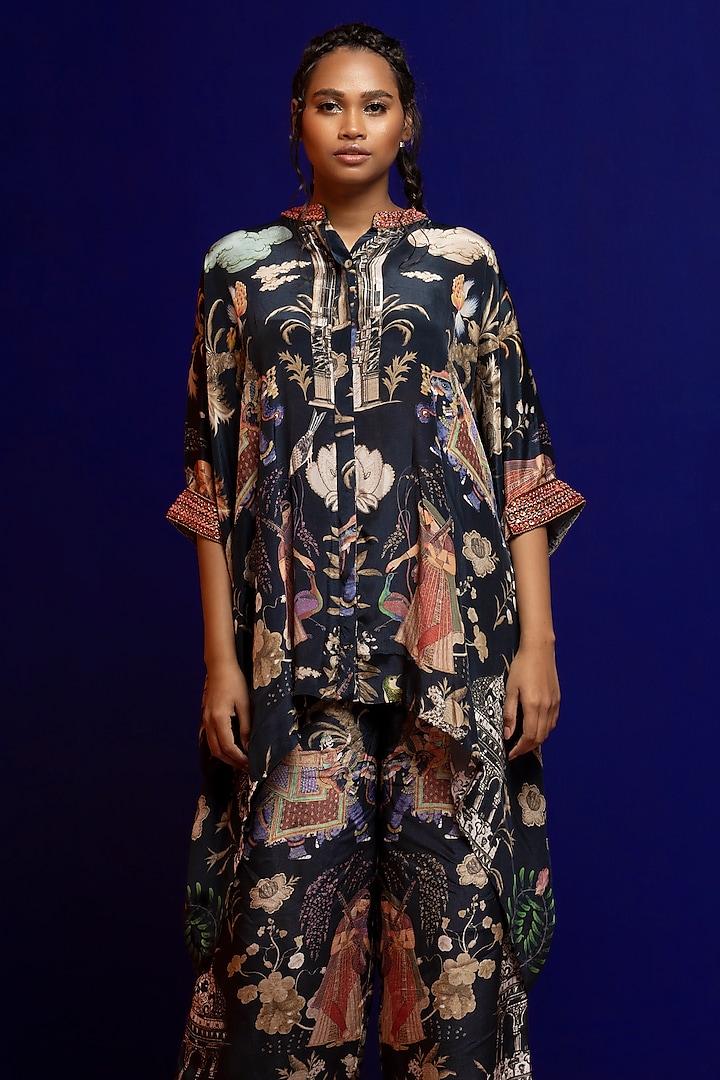 Black Crepe Co-Ord Set by Rajat tangri  at Pernia's Pop Up Shop