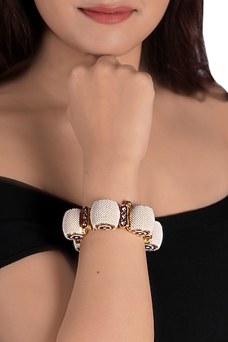 Gold Plated Jadtar Bangles by Riana Jewellery