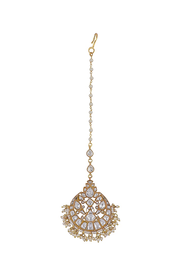 Gold Plated Jadtar Maangtikka by Riana Jewellery at Pernia's Pop Up Shop