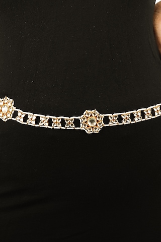 Gold Plated Jadtar Kamarband by Riana Jewellery