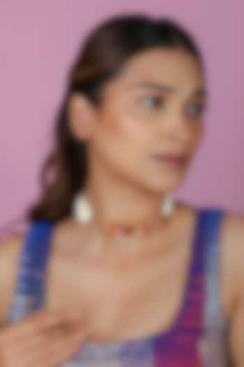 Gold Plated Pearl Beads & Jadtar Stone Choker Necklace by Riana Jewellery at Pernia's Pop Up Shop