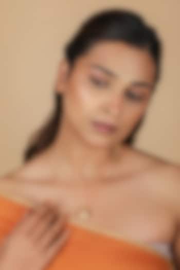 Gold Plated Pear-Shaped Jadtar Stone Pendant Necklace by Riana Jewellery at Pernia's Pop Up Shop