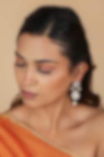 Gold Plated Pearl Dangler Earrings by Riana Jewellery at Pernia's Pop Up Shop