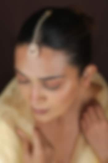 Gold Plated Jadtar Stone Maangtikka by Riana Jewellery at Pernia's Pop Up Shop