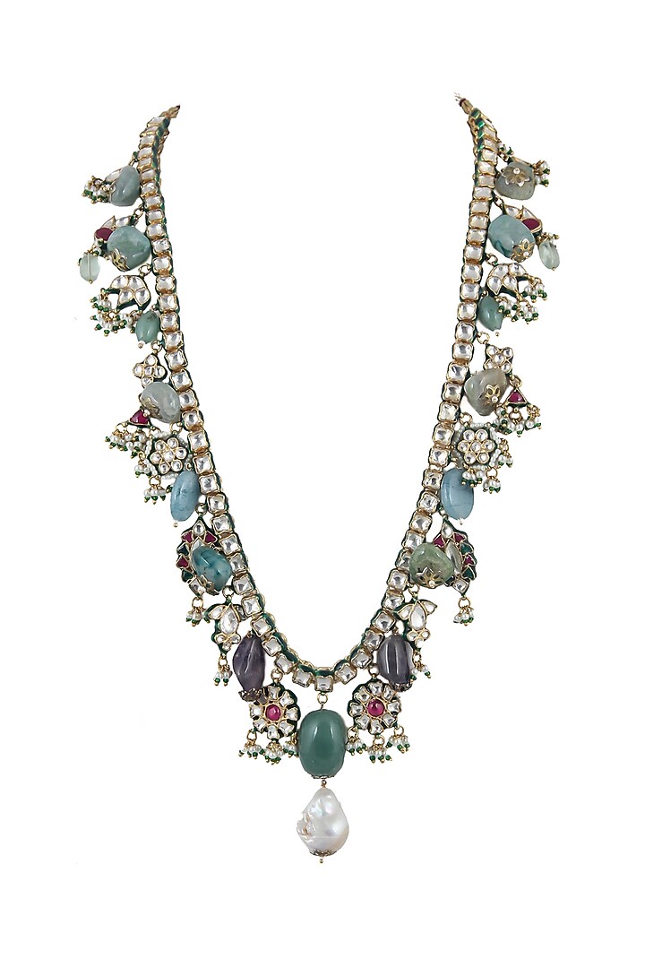 Gold Plated Beaded Necklace by Riana Jewellery at Pernia's Pop Up Shop