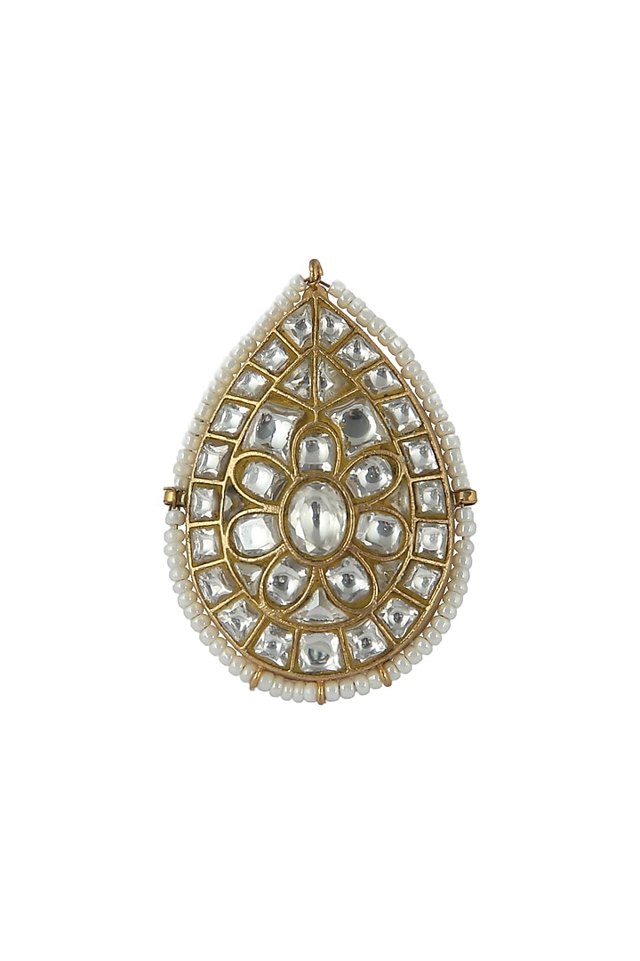 Gold Plated Moti Ring by Riana Jewellery at Pernia's Pop Up Shop