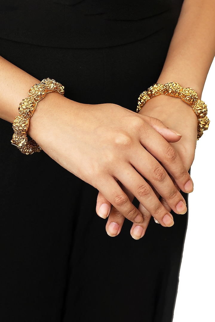 Gold Plated Kada by Riana Jewellery at Pernia's Pop Up Shop