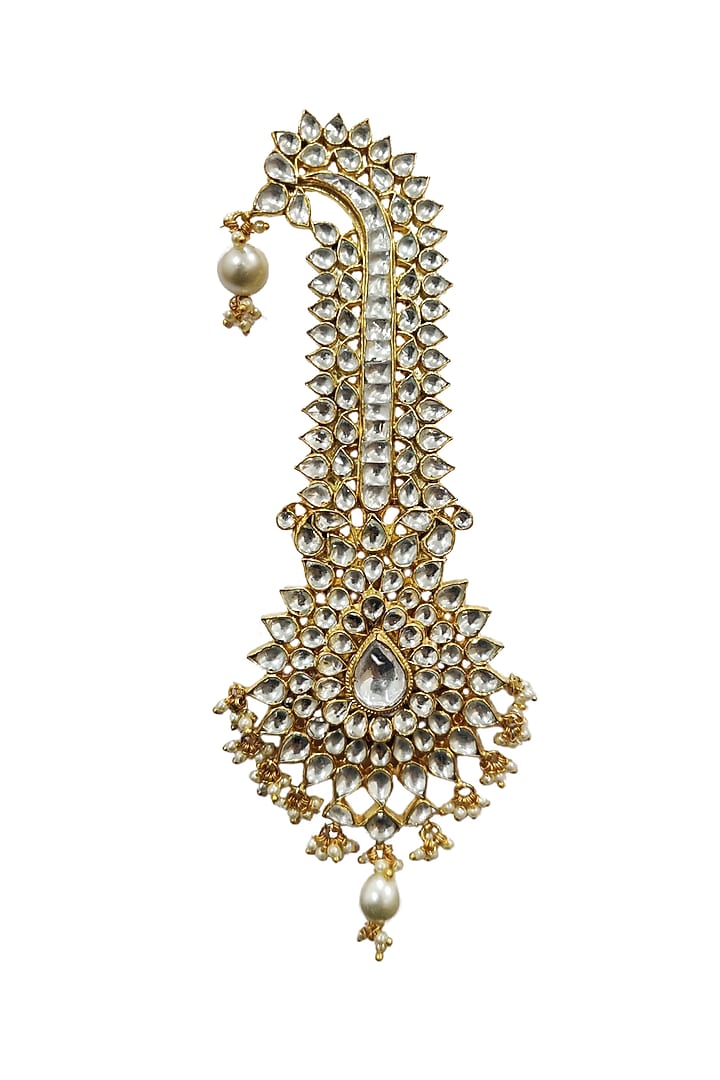 Gold Plated White Beaded Kilangi by Riana Jewellery at Pernia's Pop Up Shop
