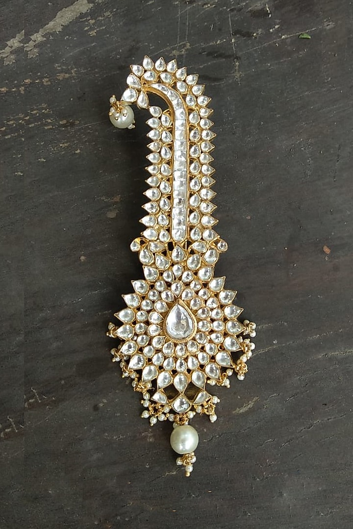 Gold Plated White Beaded Kilangi by Riana Jewellery at Pernia's Pop Up Shop
