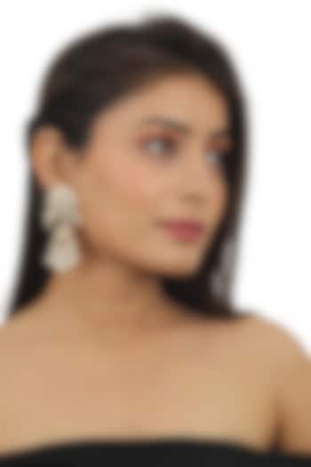 Gold Plated Pearl Meenakari Dangler Earrings by Riana Jewellery at Pernia's Pop Up Shop