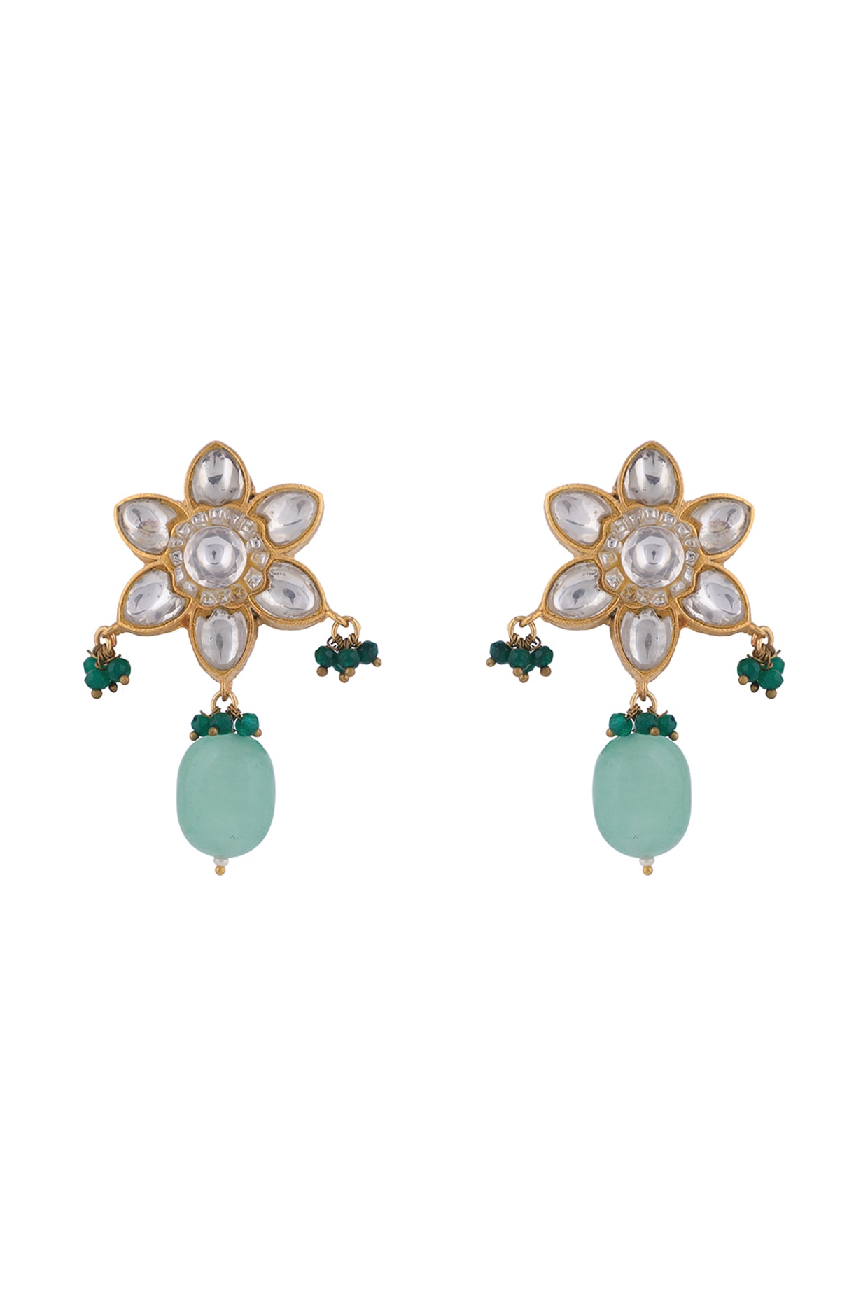 Manisha Jewellery Rose Gold Plated AD Stone Dangler Earrings