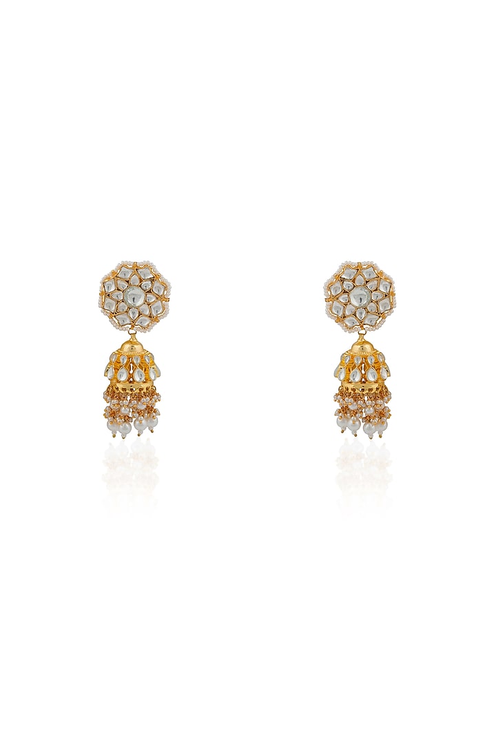 Gold Plated Pearl & Glass Beaded Necklace Set by Riana Jewellery at Pernia's Pop Up Shop