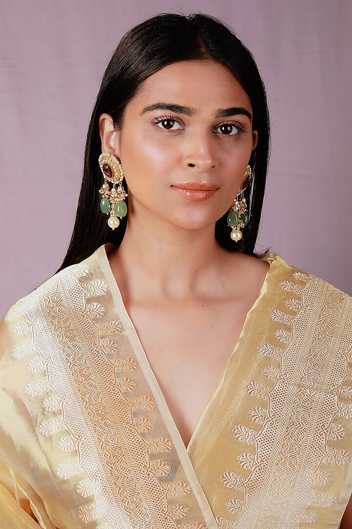 Gold Plated Pearl & Beaded Necklace Set by Riana Jewellery at Pernia's Pop Up Shop