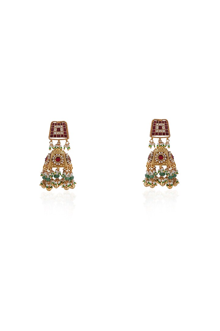 Gold Plated Pearl & Beaded Necklace Set by Riana Jewellery at Pernia's Pop Up Shop