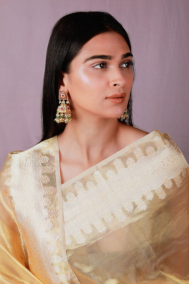 Gold Plated Pearl & Beaded Necklace Set by Riana Jewellery at Pernia's Pop Up Shop