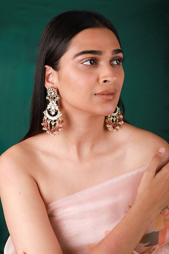 Gold Plated Pearl & Beaded Necklace Set by Riana Jewellery at Pernia's Pop Up Shop