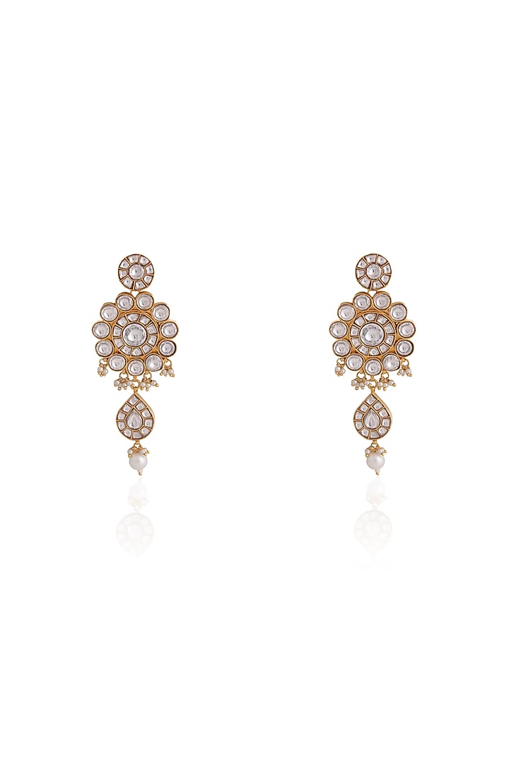 Gold Plated Pearl & Beaded Necklace Set by Riana Jewellery at Pernia's Pop Up Shop