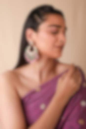 Gold Plated Pearl & Beaded Chandbali Earrings by Riana Jewellery at Pernia's Pop Up Shop