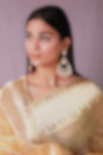 Gold Plated Pearl & Beaded Chandbali Earrings by Riana Jewellery at Pernia's Pop Up Shop