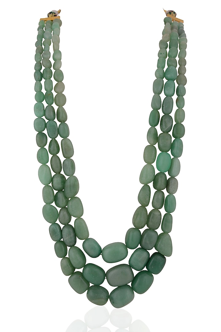 Gold Plated Pearl & Beaded Mala by Riana Jewellery at Pernia's Pop Up Shop