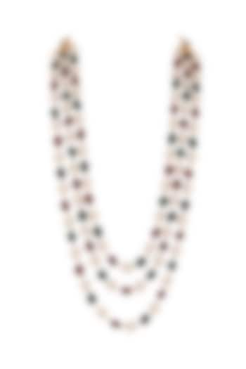 Multi-Colored Beaded & Pearl Mala by Riana Jewellery Men at Pernia's Pop Up Shop