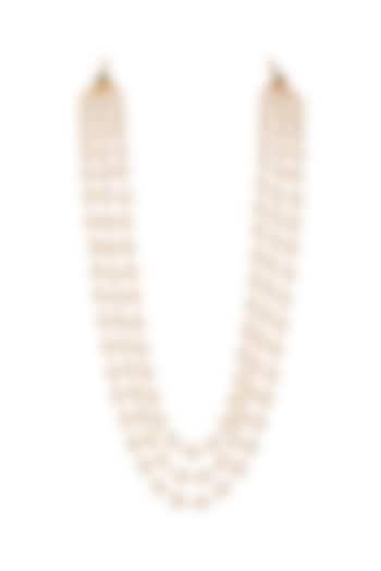 White Moti Layered Mala by Riana Jewellery Men