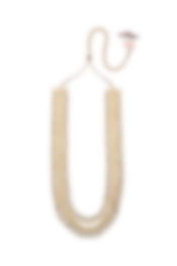 Gold Plated Jadtar Stone Layered Mala by Riana Jewellery Men
