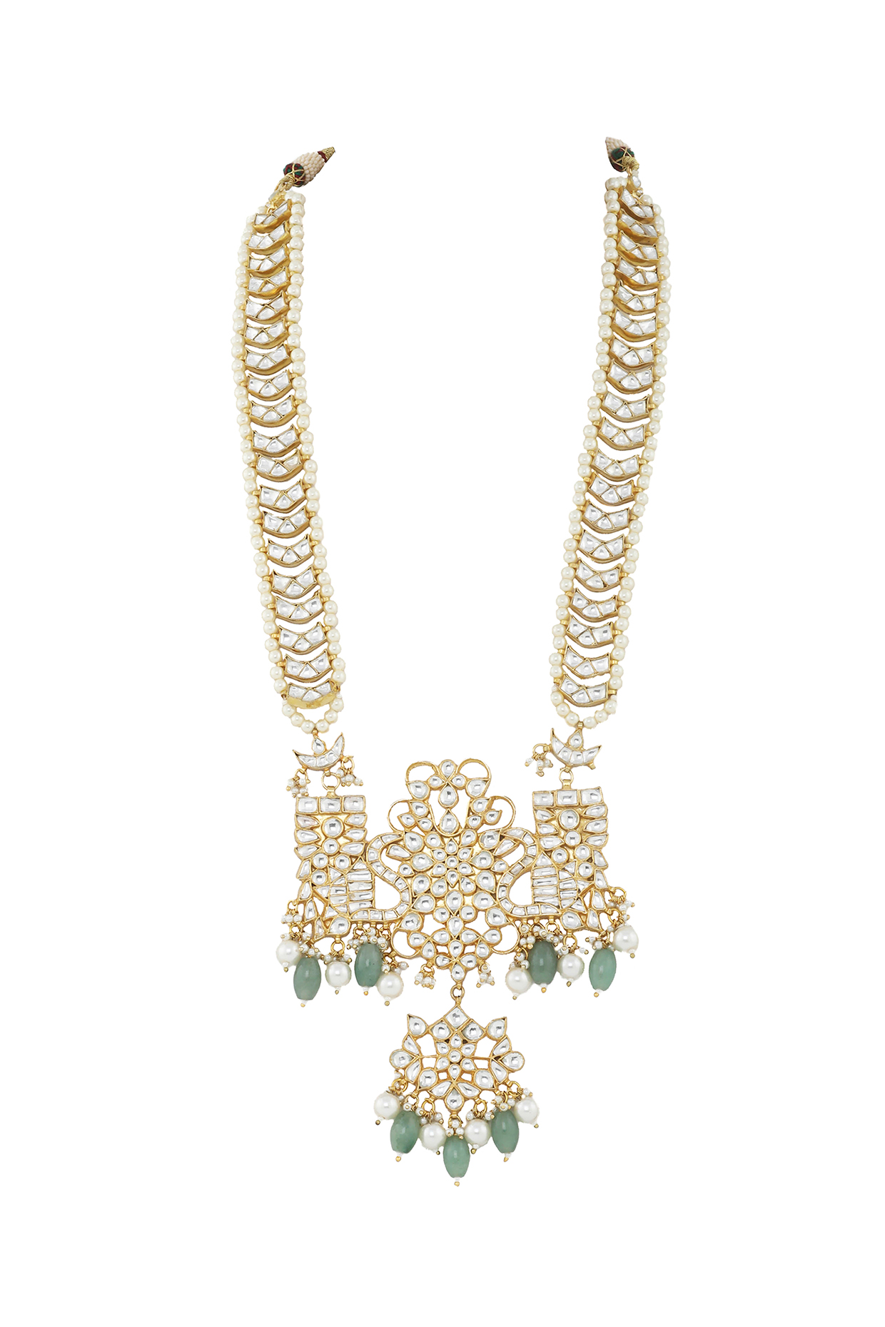 Gold Plated Bead & Pearl Mala by Riana Jewellery Men