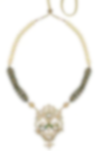 Gold Plated Jadtar Pendant Mala by Riana Jewellery Men