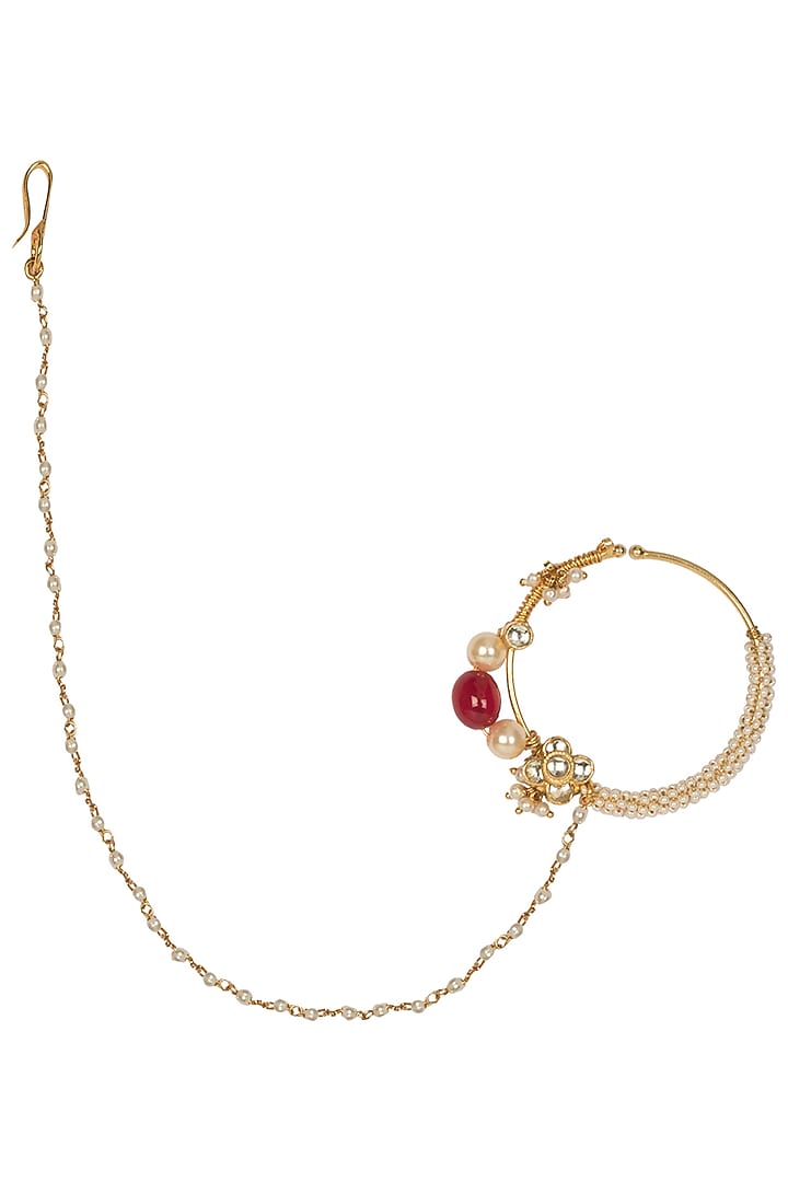 Gold plated flower motif nose ring available only at Pernia's Pop Up Shop.