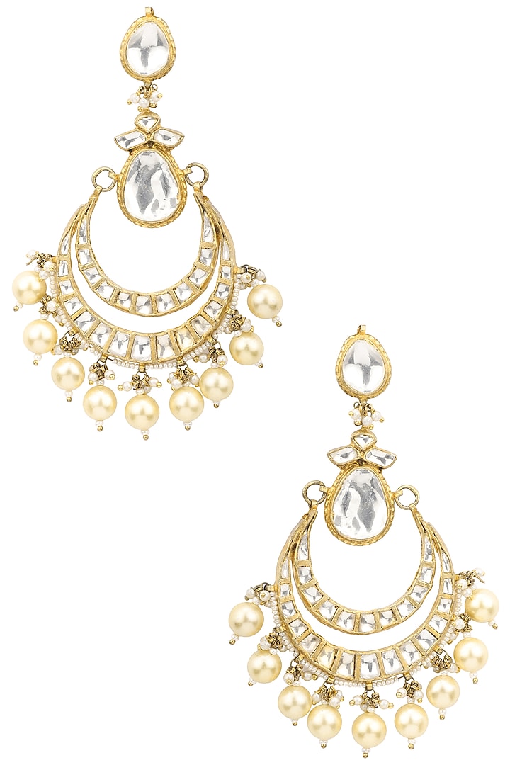 Gold plated chand baali earrings available only at Pernia's Pop Up Shop.