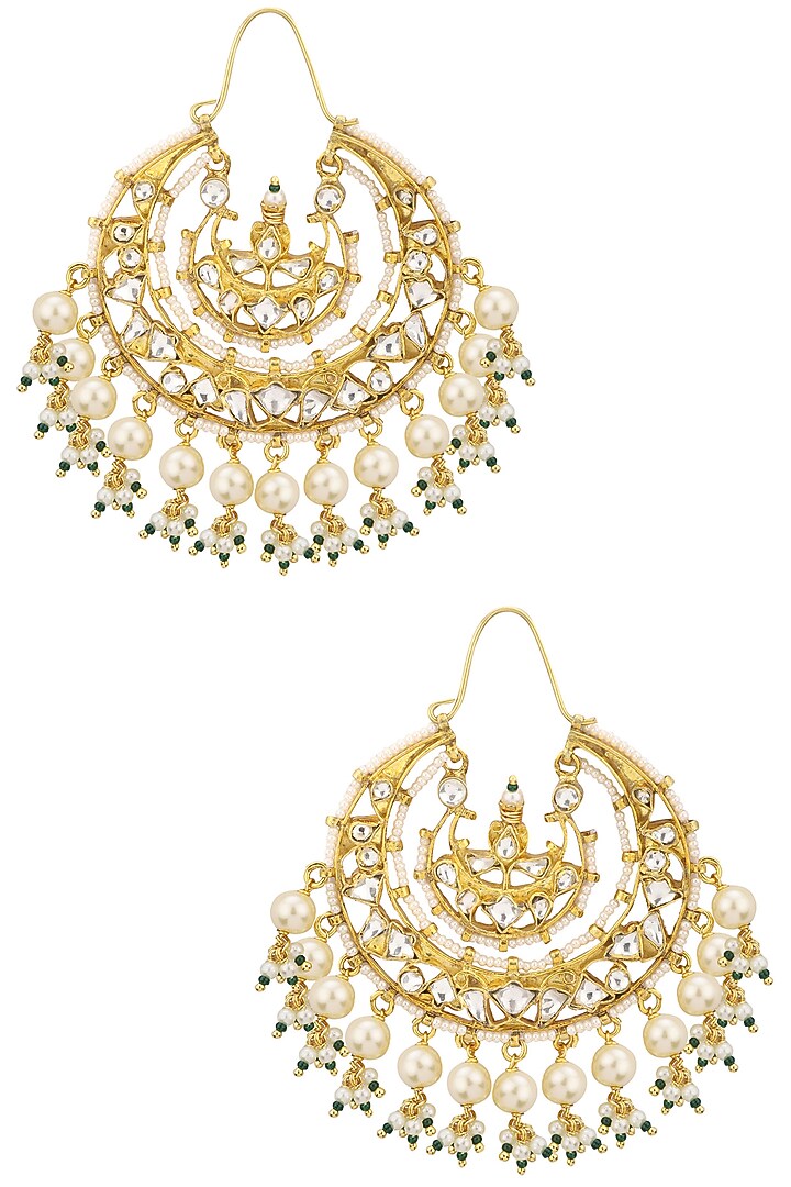 Gold plated baali earrings available only at Pernia's Pop Up Shop.