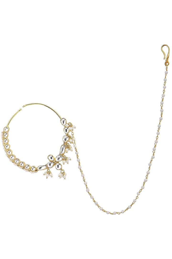 Gold plated single line nath available only at Pernia's Pop Up Shop.