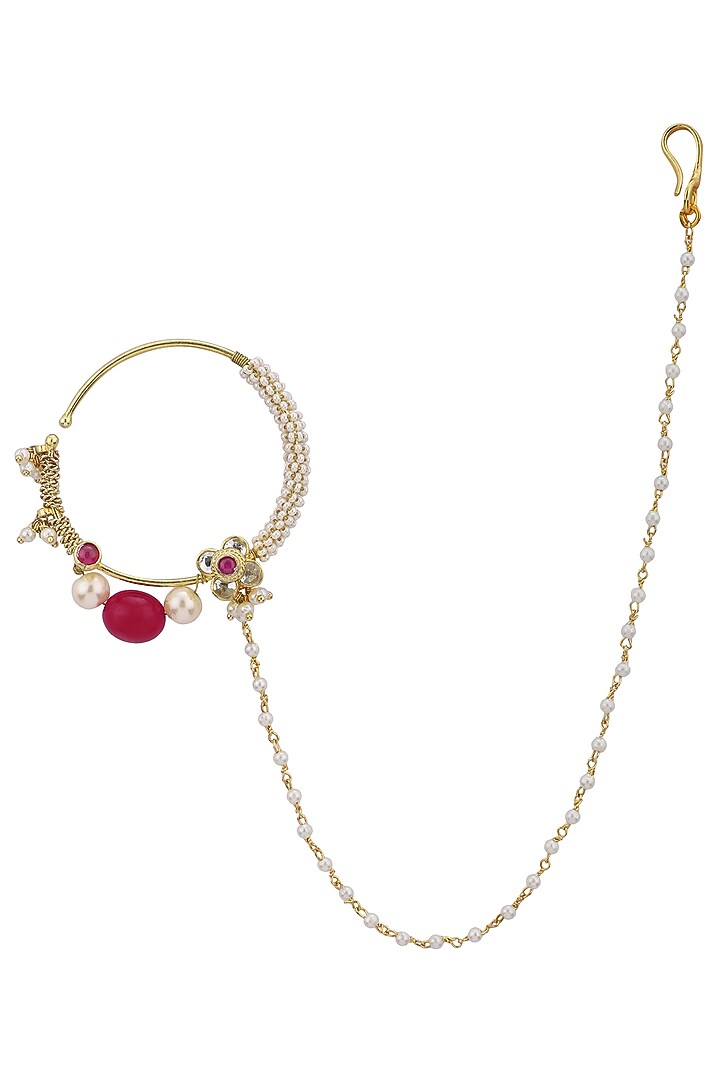 Gold plated flower nath available only at Pernia's Pop Up Shop.