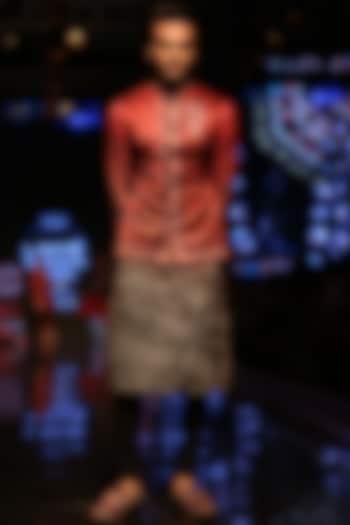 Black Silk Churidar Pants by Rajdeep Ranawat Men at Pernia's Pop Up Shop