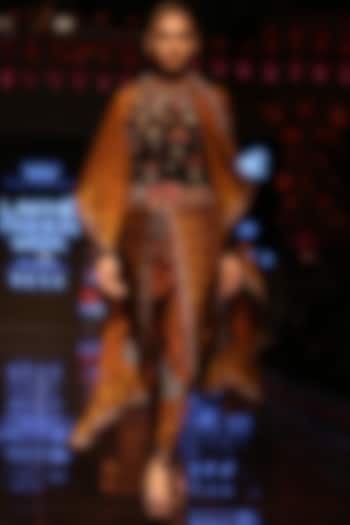 Black Embroidered T-Shirt by Rajdeep Ranawat at Pernia's Pop Up Shop