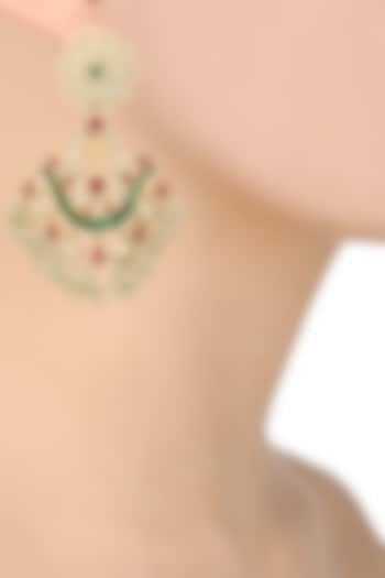 Raina Jewels presents Gold plated U shaped chandbali earrings available only at Pernia's Pop Up Shop.