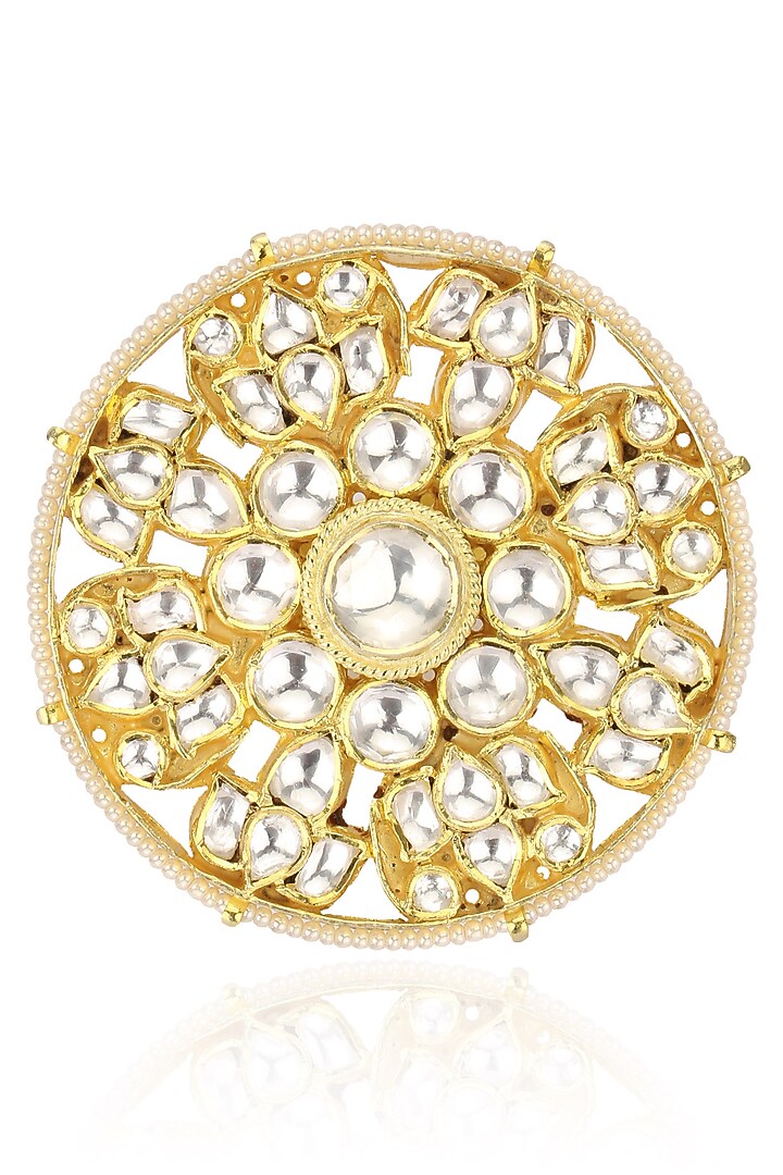 Raina Jewels presents Gold plated bridal round ring available only at Pernia's Pop Up Shop.