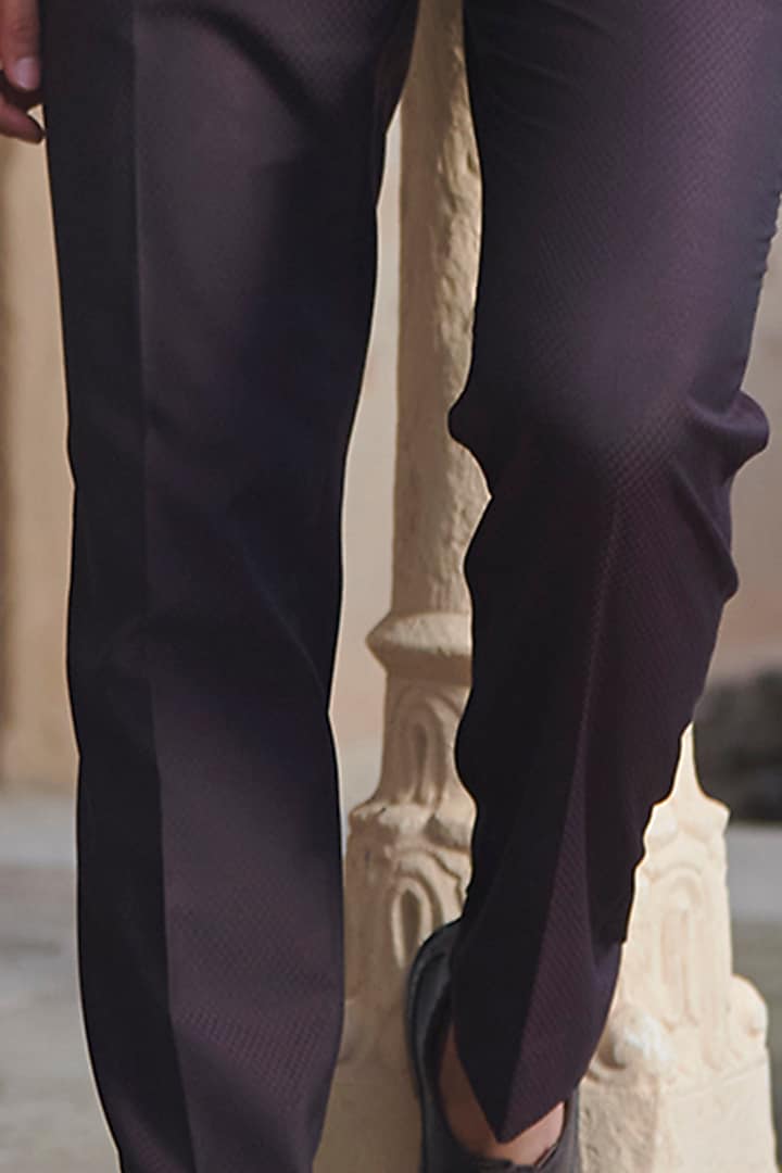 Wine Suiting Tuxedo Set by Rachit Khanna Men at Pernia's Pop Up Shop