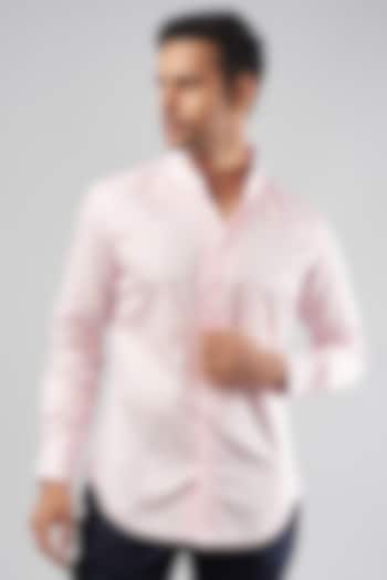 Pink Cotton Embroidered Shirt by Rohit Kamra Jaipur