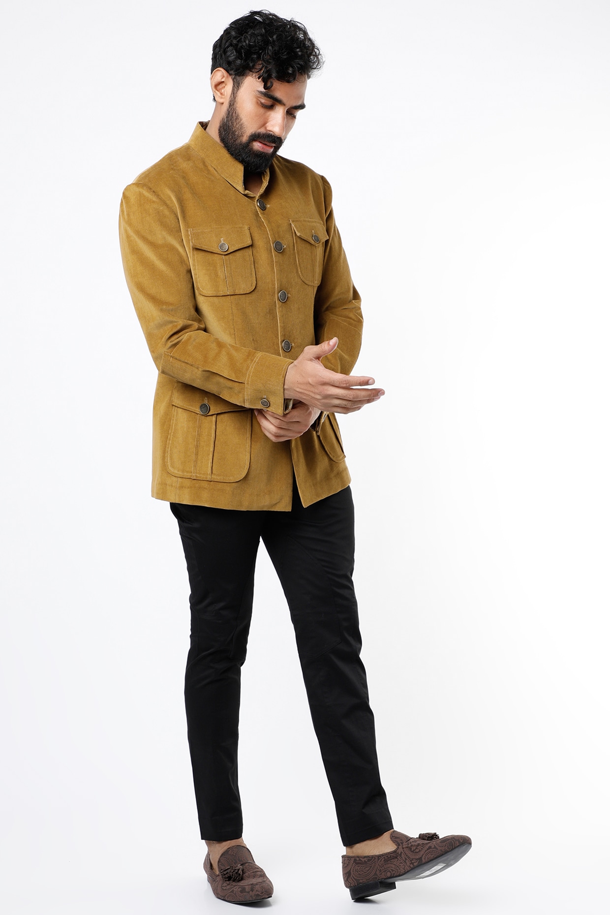 Mens mustard corduroy jacket best sale