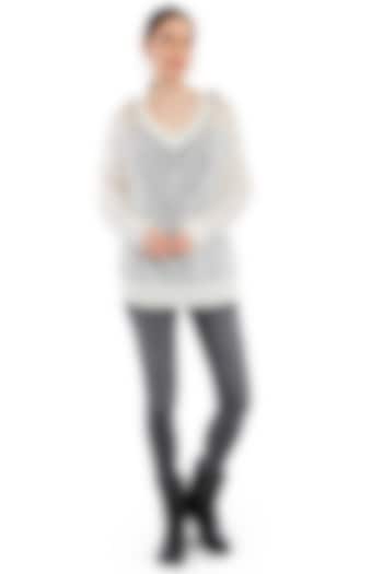 Ivory Knitted Top With Broach by Rocky Star at Pernia's Pop Up Shop