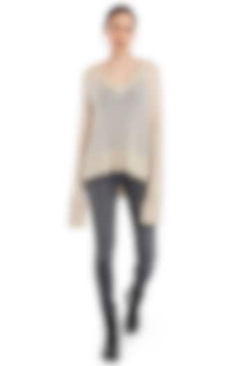 Beige Knitted Top by Rocky Star at Pernia's Pop Up Shop