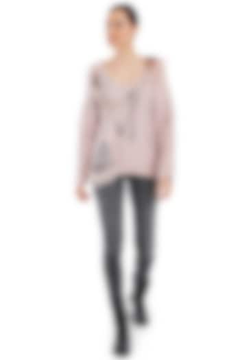 Blush Pink Top With Broach by Rocky Star at Pernia's Pop Up Shop