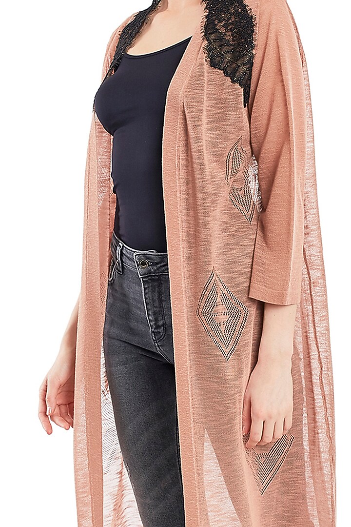 Peach Lace Shrug by Rocky Star at Pernia's Pop Up Shop