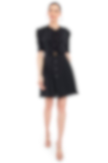 Black Rayon Summer Shirt Dress by Rocky Star at Pernia's Pop Up Shop