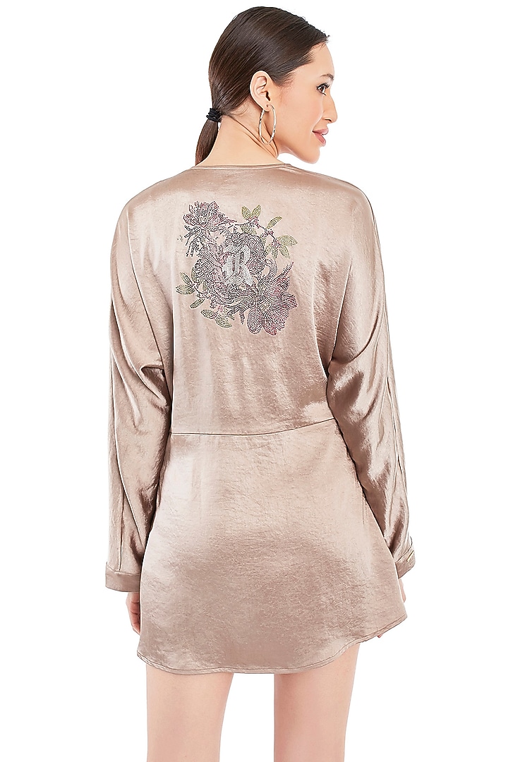 Beige Overlapped Summer Dress by Rocky Star at Pernia's Pop Up Shop