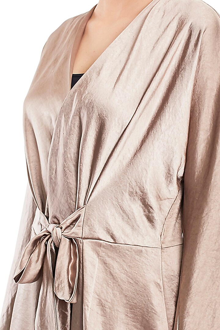 Beige Overlapped Summer Dress by Rocky Star at Pernia's Pop Up Shop