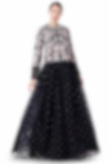 Black Thread Embroidered Tunic Set by Rocky Star at Pernia's Pop Up Shop