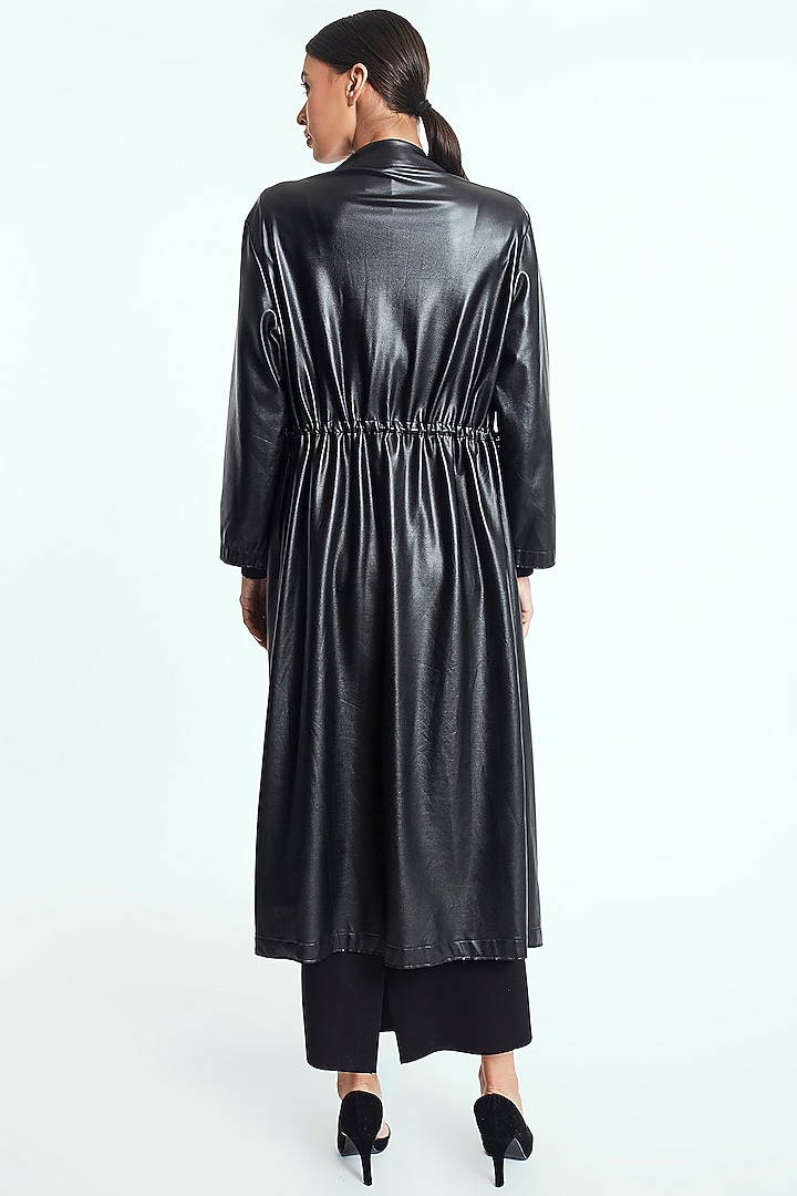 Black Leather Long Cape by Rocky Star at Pernia's Pop Up Shop